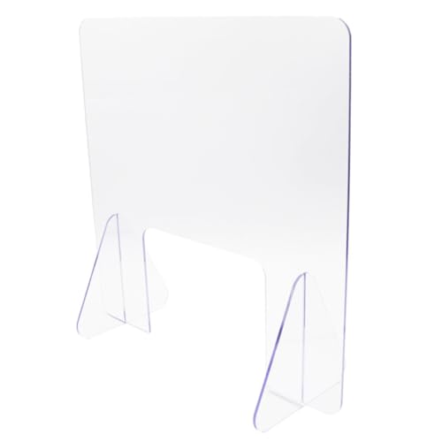 SUPVOX Acrylic Sneeze Guard Screen 40X40Cm Desk Divider Panel Protective Barrier for Office Countertop Partition