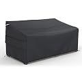 Gasadar Waterproof Outdoor Sofa Cover, 3-Seater Outdoor Loveseat Cover, 79" L×37" D×35" H, Heavy Duty 600D, Black