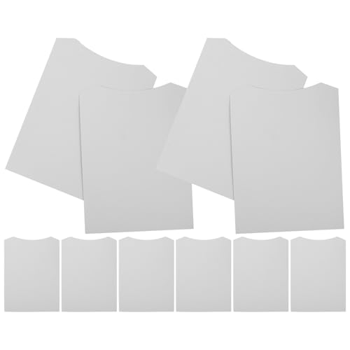 UKCOCO Lot de 10 Planches à Plier en Carton Blanc 250 G pour Chemises et T-Shirts Format 23X31 CM à Col Droit Outil de Pliage pour Vêtements Aide au Rangement et Organisation Textile