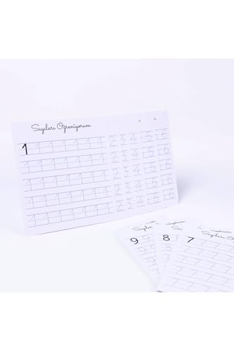 10'lu Rakamları Öğreniyorum, 12 x 13 cm Karton Çalışma Kart Seti