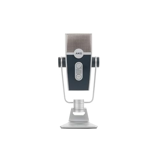 AKG Microfone condensador Pro Audio Lyra Ultra-HD, quatro cápsulas, modo multicaptura, USB-C para gravação e transmissão