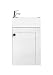Produktbild WC Badmöbel Avila 40x22 cm Hochglanz weiß - Schrank Waschbecken Badezimmer Toilette