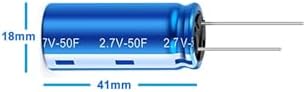 Alkatronik 50F 2.7V Süpercap 10x25mm DIP Süper Kapasitör Enerji Depolama Güneş Rüzgar Akü Batarya Güç Kaynağı - Görsel 2