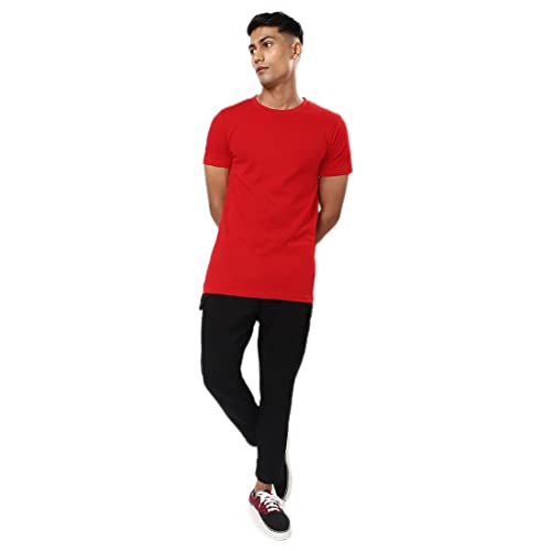 Image of Bewakoof Men's 100% Cotton Solid Regular Fit Half Sleeve Round Neck T-Shirt | Tshirt for Men Cotton| Casual Wear | Street Wear