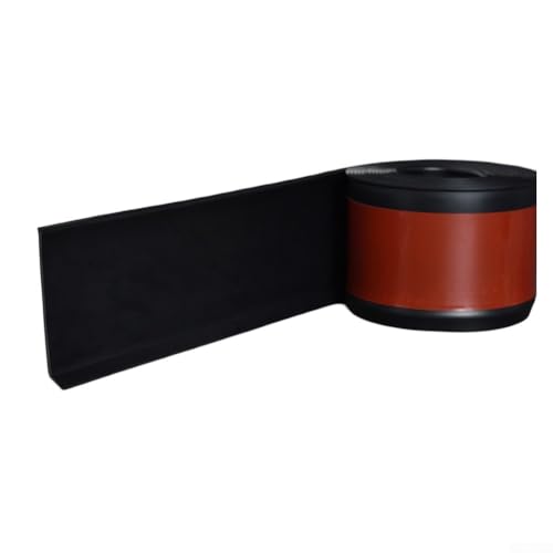 Jonikuper Rodapié impermeable para el hogar y el jardín, moldura decorativa de plástico PVC, 2 m x 10 cm, borde suave para fácil instalación (negro)