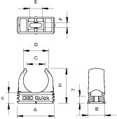 OBO Bettermann® Quick-Schelle Typ 2955/M16 100 Stück | Klemmschelle, Rohrschelle, Befestigungsschalle | anreihbar |