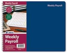 Adams Weekly Payroll Book, 8 1/2" x 11", Blue
