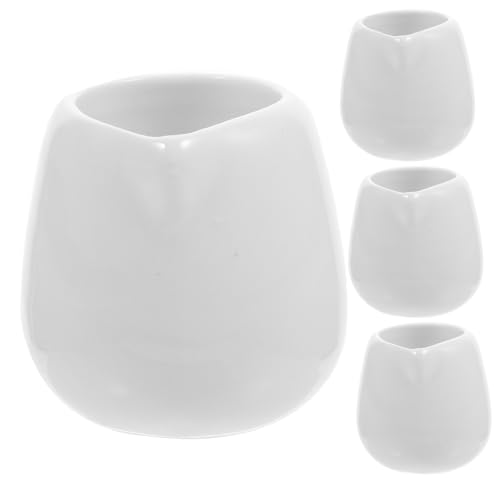 SOIMISS 4 pièces Lot de Tasses à Sauce Céramique avec Bec Verseur Récipients à Lait et Sauce pour Barbecue Pique et Dîners à