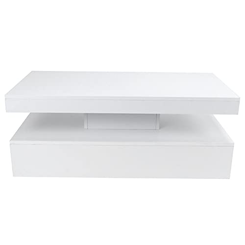 Table basse RVB lumineuse avec plateau laqué ultra résistant