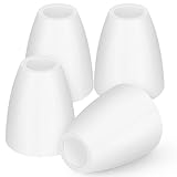 IMIKEYA 4pcs Desk Lamp Shade White Plastic Flat Head Lampshade Replacement 32mm Floor Dome Lamp Shade Chandelier Pendant Light Covers Ceiling Fan Globe for Bedroom