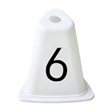 Kuntesetty Sport Trainingskegel Laufrennen Marker Kegel mit Nummer für Bahnaufteilung Aus Langlebigem PP Material Zur Klaren Trennung Und Kennzeichnung für, 6