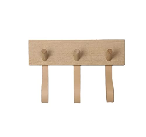 Porte-manteau mural en bois chic NBYGSC avec bretelles élégantes pour entrée