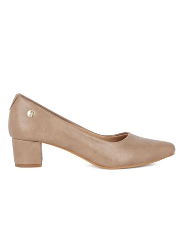 Image of ELLE Women's Textured Block Heel Slip-On Pumps