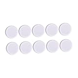 Menolana 10Pcs Pool Cue Tip Pads Ferrule Pads Acrylic Repair Part Spare Part 0.55inch Replacement Billiards Accessory for Competition, Clear