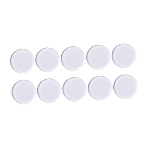 Menolana 10Pcs Pool Cue Tip Pads Ferrule Pads Acrylic Repair Part Spare Part 0.55inch Replacement Billiards Accessory for Competition, Clear