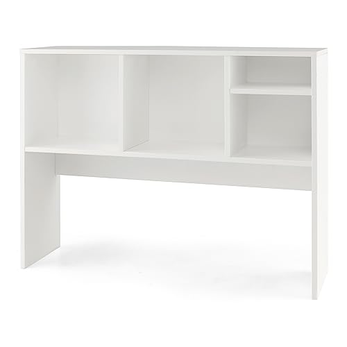 GIANTEX Étagère de Bureau avec 4 Compartiments Ouverts, Organisateur de Bureau avec Dispositif Anti-basculement, Patins Antidérapants, Étagère de Table pour Livres,...