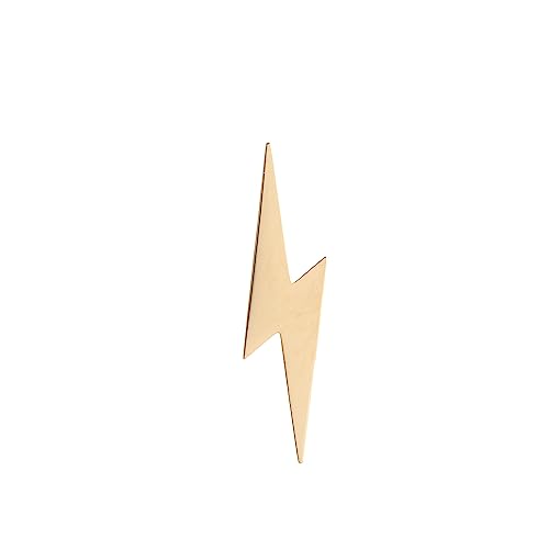 Image of Retro Lightning Charm Stainless Steel Suit Badge Gold Rose Gold Steel Plating Pins