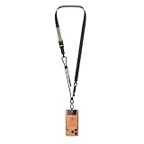 elago Phone lanyard Compatible con Smartphones - 2 tipos de lengüetas de teléfono, Ajustable Crossbody y Correa para el cuello con FIDLOCK hebilla magnética y mosquetón - Duradero y Fuerte (Negro)