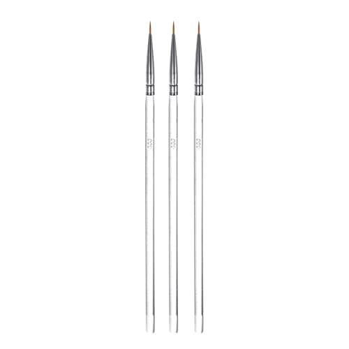 HARFINGTON 3pcs Detail Paint Brushes 7mm Pointed Tip 163mm Length (000#)