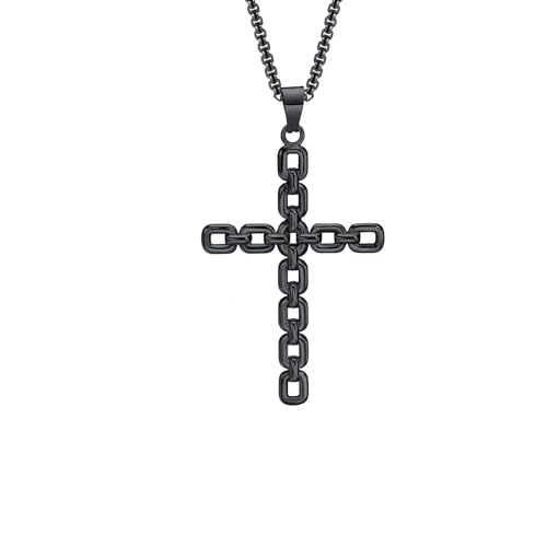 Collier pendentif argent de style hip hop punk avec sa chaîne creuse
