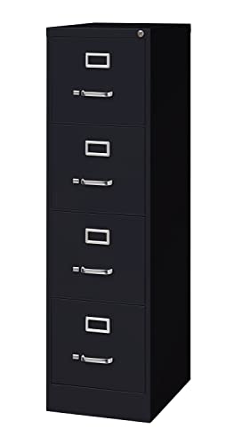 Office Dimensions Commercial 4 Drawer Letter Width Vertical File Cabinet, 22" Deep - Black #TOP2