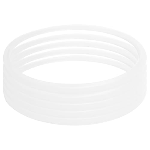 Aramox Pressure Cooker Sealing Ring, Food Grade Silicone Pressure Cooker Gaskets 5 Pack Clear Replacement O Ring for Stainless Steel, Easy Clean for Home Cooking (20cm inner diameter (common to miniatura 1