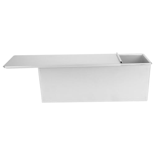 Luxshiny Molde para Pan con Tapa Deslizante 900 G Antiadherente para Hornear Tostadas Casero Molde Pequeño para Pan Uso en Cocina y Horno