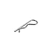 Sscon 20Pcs M2*40mm R-Shaped Pins Steel Cotter Pins Hitch Pin Clips