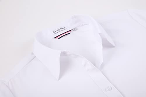 Esabel.C Womens Button Down Shirts Long Sleeve Regular Fit Stretch Work Blouse3