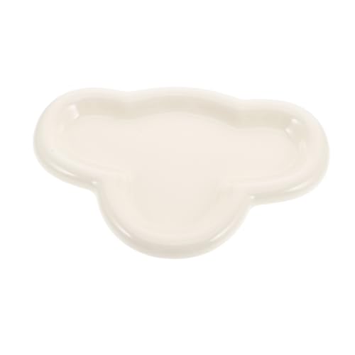 MUCKLILY Plateau Céramique Forme pour Bijoux Assiette Décorative Douce pour Rangement de Bibelots pour Décoration de Chambre Salle de Bain