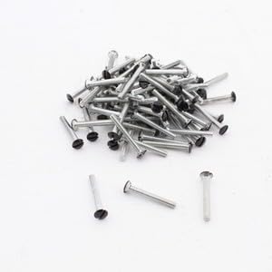 #US 100 Black 1" Wallplate Cover Screws 6-32 Oval Head Straight Slot RA88BK
