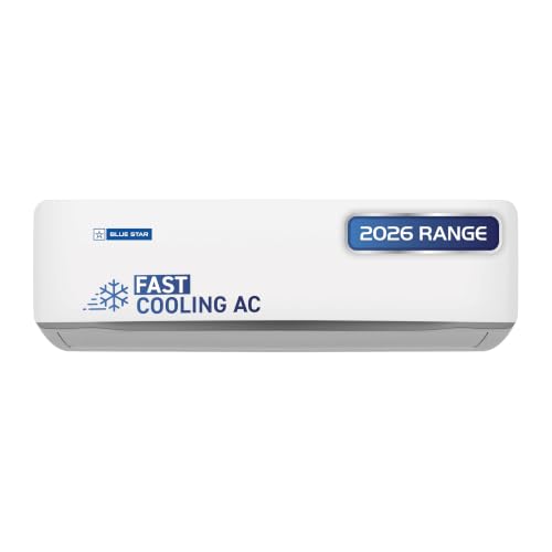 Image of Blue Star 1 Ton 3 Star,New Star rated,Inverter Split AC (Copper, Convertible 5 in 1 Cooling, DigiQ Hepta Sensor,Blue Fins, Self Diagnosis, IA312ZXU, White)