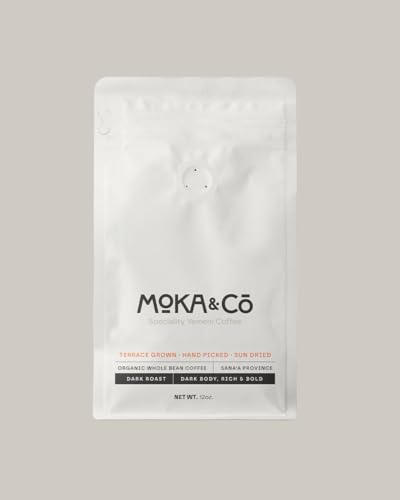Moka & Co Organic Yemeni Coffee, Dark Roast Whole Bean miniatura 1