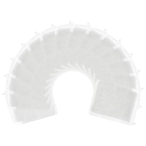 AQUANEAT Aquarium Filter Media Bags 15pcs Fish Tank Extra Fine 100 Micron Mesh Bags with Plastic Zipper for Activated Carbon (5.5" x 8")