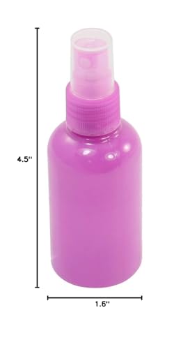 Botella plástica con spray transparente fucsia 75ml miniatura 2
