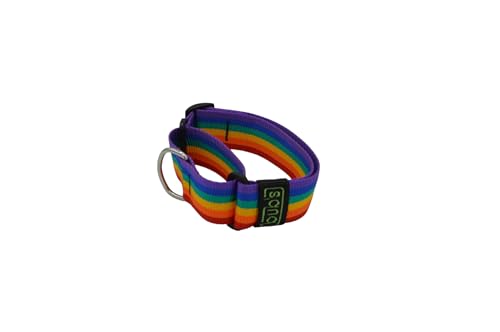 Bub´s Halsband Martingale für Windhunde Gross und mittel. Masse des Halsumfangs des Hundes: 35 – 50 cm (Rainbow)
