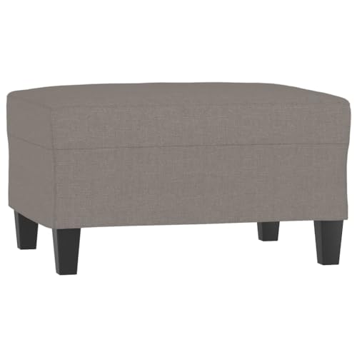 vidaXL Sofagarnitur 4-TLG., Sessel Couch mit Kissen Fußhocker, Sofa Wohnzimmersofa mit Armlehnen, Couchgarnitur Designsofa Sitzmöbel Polstermöbel, Taupe Stoff – Bild 7