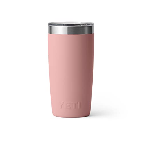 YETI Rambler 10 oz Tumbler, Stainless Steel, Vacuum Insulated with MagSlider Lid, Sandstone Pink