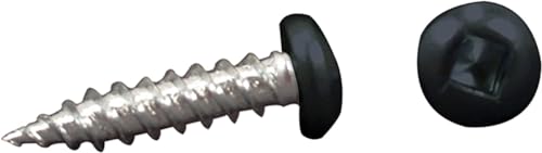 8 x 1 in. Pan Head Square Recess Screw, Black - 500 Count