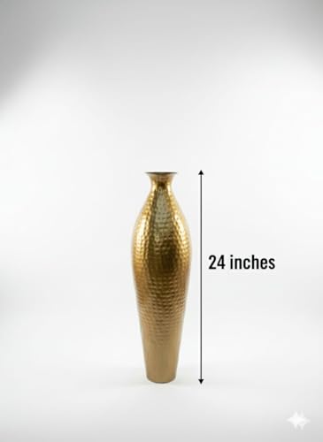 Image of 24 inches Metal Flower Vase for Home Decor Office Living Room Corner Decoration.