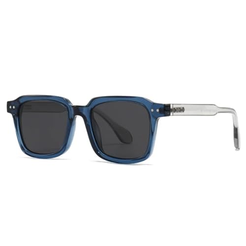 Lunettes de soleil vintage carrées avec rivets et verres UV400