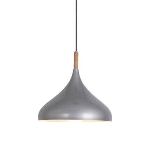 Nordic Pendant Light Fixture, Scandinavian Wood and Iron Hanging Lamp
