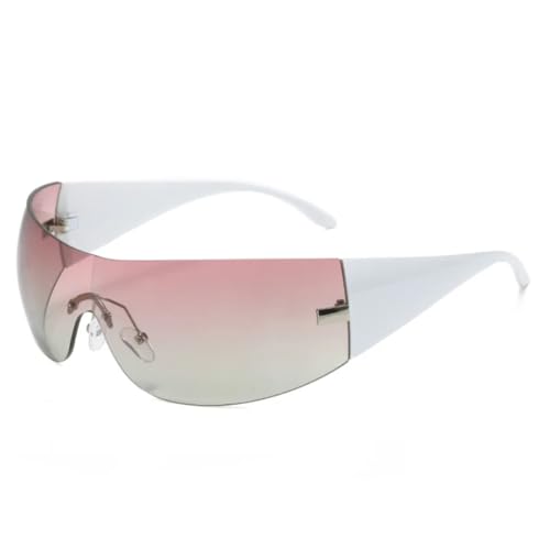 Lunettes de soleil de luxe grand écran pour femme avec verres anti-UV400