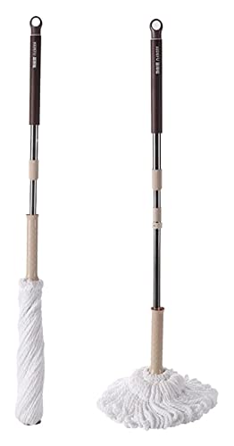 Fregona húmeda y seca de microfibra para limpieza de suelos, lavado manos libres, fregona plana autoescurrida, 360 grados para mopa de limpieza de azulejos de madera laminada de madera dura (color: