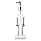 New Clear Acrylic Nutcracker Soap Dispenser | Refillable Christmas Hand Soaps Bottle, Easy Refill System, Xmass Holiday Decoration for Bathroom Kitchen Decor