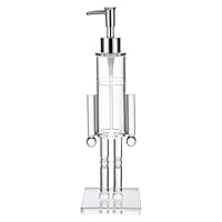 New Clear Acrylic Nutcracker Soap Dispenser | Refillable Christmas Hand Soaps Bottle, Easy Refill System, Xmass Holiday Decoration for Bathroom Kitchen Decor