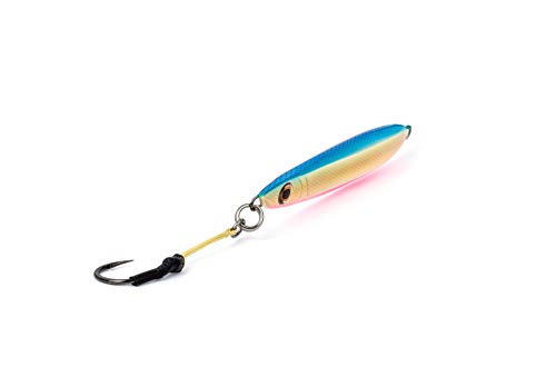 Palomar Fishing Flat Side 220g Ocean Jig Fast Vertical Deep Drop Lure | MUSTAD Hook-Owner Ring | Kevlar Assist Cord| 2-Pack Bulk Prices | Next-Gen Graphene Paint | US Owned - Thumbnail 3