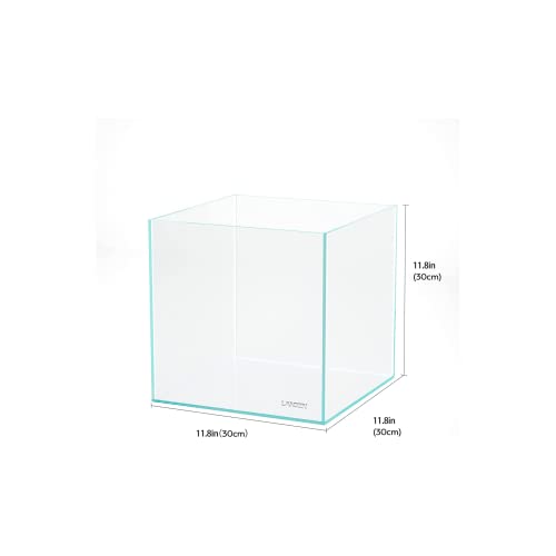 Image of Landen 30C 6.6 Gallon Rimless Low Iron Aquarium Tank, W11.8xD11.8xH11.8 in(30x30x30cm) 5mm Thickness with Nano Foam Leveling Mat Included