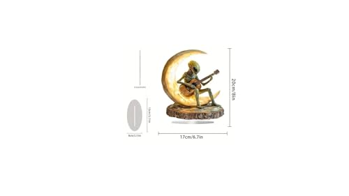 Estatua Alien Decorativa Acrílico 20x17 cm miniatura 2