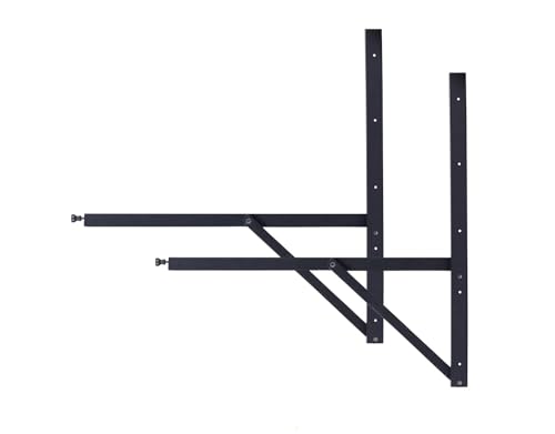Heavy Duty Wall Mountable Folding Dining Table Brackets with Collapsible Hinges, It is Perfect for Study,Office, Home Computer Tables (Only Brackets with Screws and Screw Plugs) (4ft)